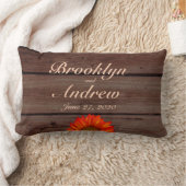 Mit Monogramm rustikale Hochzeitskissen Sonnenblum Lendenkissen (Decke)