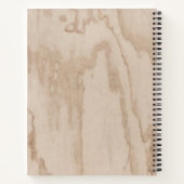 Mit Monogramm rustikale Holztextur Eleganjournal Notizblock (Rückseite)