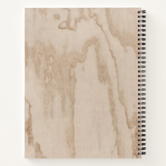 Mit Monogramm rustikale Holztextur Eleganjournal Notizblock (Rückseite)