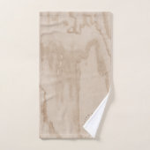 Mit Monogramm rustikale Holztextur Elegantes Skrip Badhandtuch Set (Handtuch)