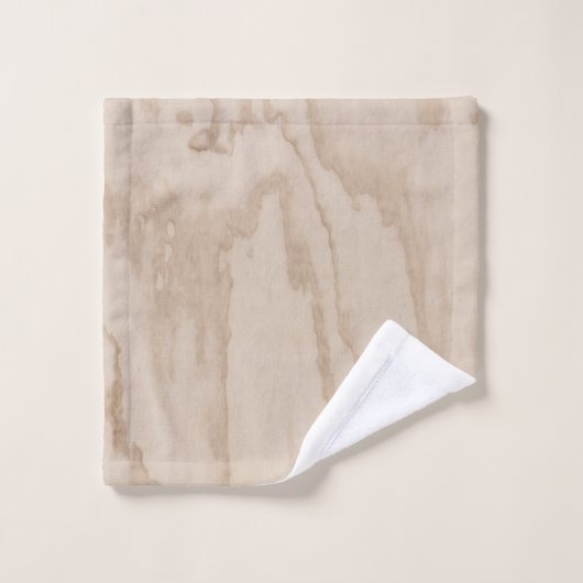 Mit Monogramm rustikale Holztextur Elegantes Skrip Badhandtuch Set (Waschlappen)