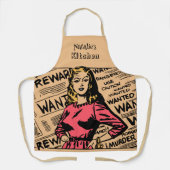 Mit Monogramm rustikale Retro-Küche Koch Frau Schürze (Vorderseite)
