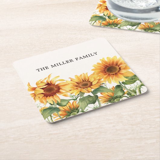 Mit Monogramm rustikaler Gelbblütengarten Rechteckiger Pappuntersetzer (angewinkelt)