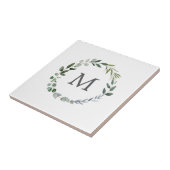 Mit Monogramm Rustikaler Green-Sage-Leaf Fliese (Seite)