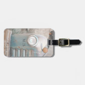 Mit Monogramm rustikaler und ländlicher Lieferwage Gepäckanhänger (Vorderseite horizontal)