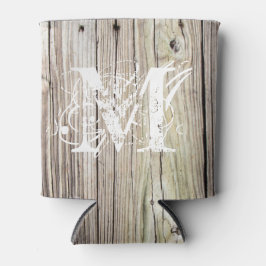 Mit Monogramm rustikales Holz Dosenkühler