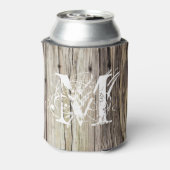Mit Monogramm rustikales Holz Dosenkühler (Kanne Rückseite)
