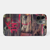 Mit Monogramm rustikales Holzmuster Case-Mate iPhone Hülle (Rückseite (Horizontal))