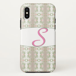 Mit Monogramm S-Phone-Case in Rosa und Grüntöne Case-Mate iPhone Hülle