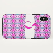 Mit Monogramm S-Phone-Gehäuse in Rosa und Schwarz Case-Mate iPhone Hülle (Rückseite (Horizontal))