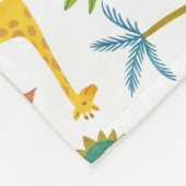 Mit Monogramm Safari-Muster für Kleinkinder Fleecedecke (Ecke)