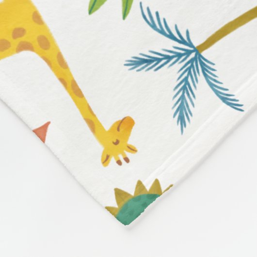 Mit Monogramm Safari-Muster für Kleinkinder Fleecedecke (Ecke)