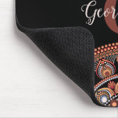 Mit Monogramm Safari Sunset Bohemisch Dot Mandala Mousepad (Ecke)