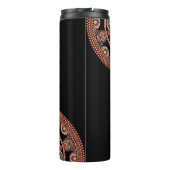 Mit Monogramm Safari Sunset Bohemisch Dot Mandala Thermosbecher (Rückseite)