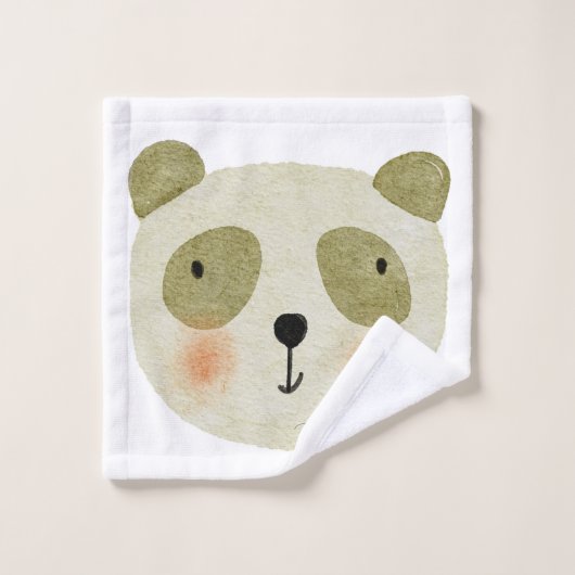 Mit Monogramm Safari-Tiere in modernem Drehbuch Badhandtuch Set (Waschlappen)