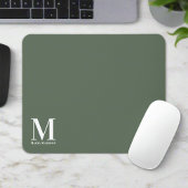 Mit Monogramm Sage Green Initial Name Electronics Mousepad