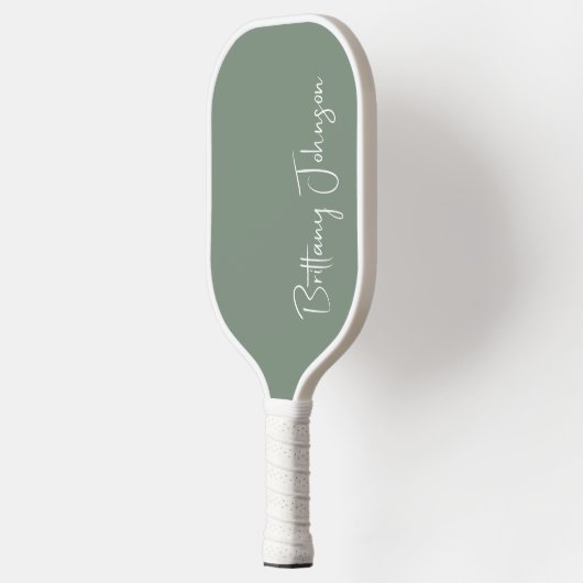 Mit Monogramm Sage Green Pickleball Paddel Pickleball Schläger (Links)
