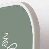 Mit Monogramm Sage Green Pickleball Paddel Schläger (Linke Seite)