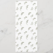 mit Monogramm Salbei im Hochzeitsfest Wappen Programm (Rückseite)