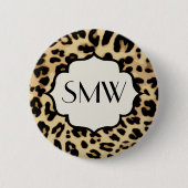 Mit Monogramm Sassleopard-Printwerbung Button (Vorderseite)