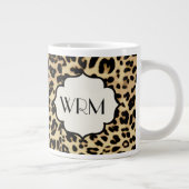 Mit Monogramm Sassleopard-Printwerbung Jumbo-Tasse (Rechts)