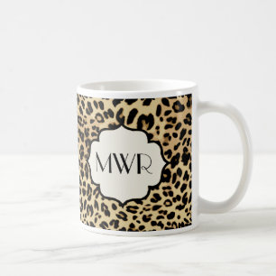 Mit Monogramm Sassleopard-Printwerbung Kaffeetasse