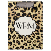 Mit Monogramm Sassleopard-Printwerbung Klemmbrett (Vorderseite)