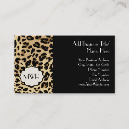 Mit Monogramm Sassleopard-Printwerbung Visitenkarte
