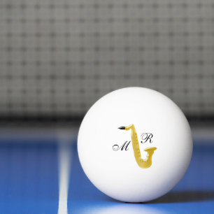 Mit Monogramm Saxophon Tischtennisball