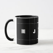 Mit Monogramm Schach- und Kaffeezubereitung Tasse (Links)