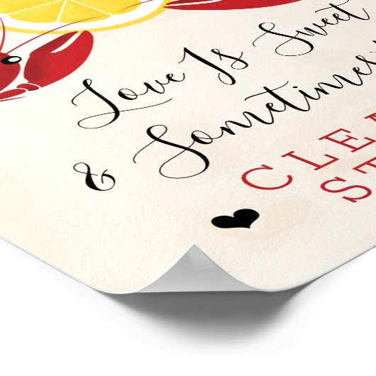 Mit Monogramm Schild der Crawfish Boil-Reinigungss (Ecke)