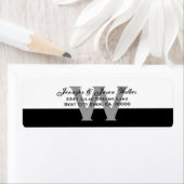 Mit Monogramm schlicht, elegant Schwarz und Weiß (Insitu)