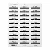 Mit Monogramm schlicht, elegant Schwarz und Weiß (Vorne)