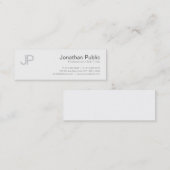Mit Monogramm Schlichtes Elegantes Design Mini Visitenkarte (Vorne/Hinten)