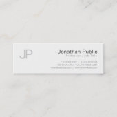 Mit Monogramm Schlichtes Elegantes Design Mini Visitenkarte (Vorderseite)