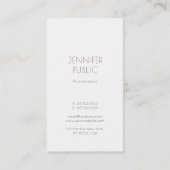 Mit Monogramm Schlichtes Elegantes Modernes Design Visitenkarte (Rückseite)