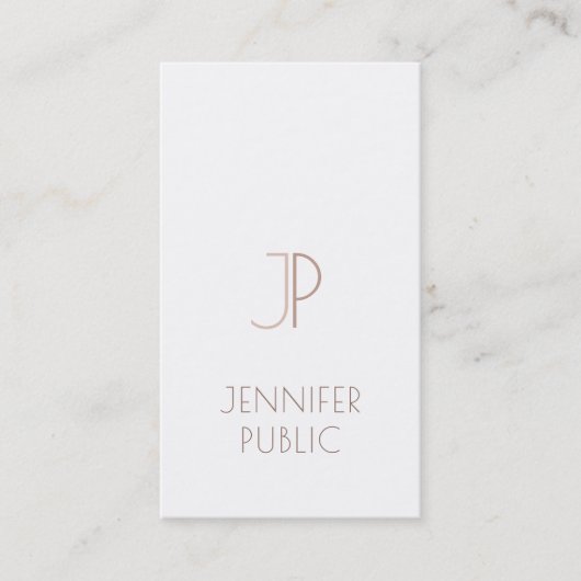 Mit Monogramm Schlichtes Elegantes Modernes Design Visitenkarte (Vorderseite)