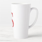 Mit Monogramm Schlichtes  Rotes und Weißes Anfangs Milchtasse (Rechts)