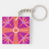 Mit Monogramm Schlüsselfaktor Schlüsselanhänger (Rückseite)