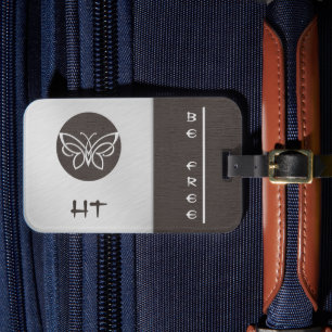 Mit Monogramm Schmetterlingseide Aussehen Gepäckma Gepäckanhänger