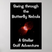 Mit Monogramm Schmetterlingsnebel - Rosa Orange | Poster (Vorne)