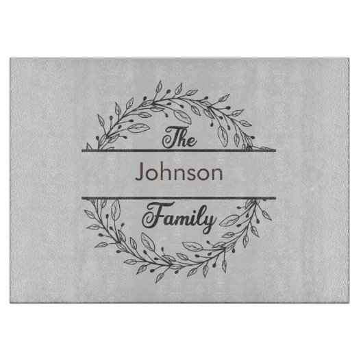 Mit Monogramm Schneidboard Schneidebrett (Vorderseite)