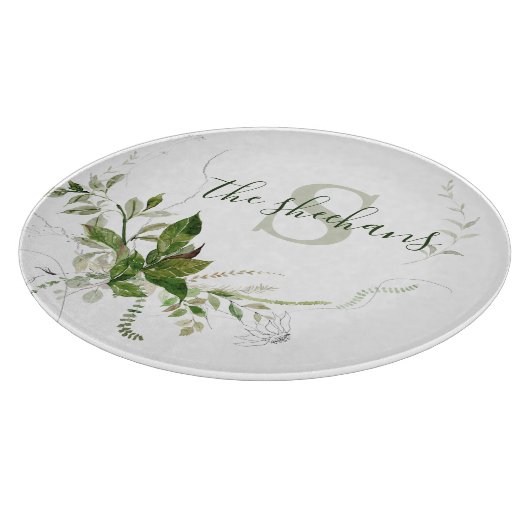 Mit Monogramm Schneidboard Schneidebrett (Ecke)