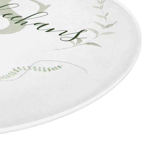 Mit Monogramm Schneidboard Schneidebrett (Ecke)