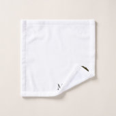 Mit Monogramm Schokolade-Labrador-Hunddesign Badhandtuch Set (Waschlappen)