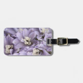 Mit Monogramm Schöne Lila Delphinium-Blume Gepäckanhänger (Vorderseite horizontal)