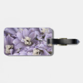 Mit Monogramm Schöne Lila Delphinium-Blume Gepäckanhänger (Rückseite horizontal)