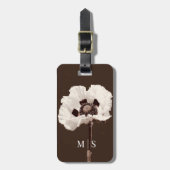 Mit Monogramm Schöne Wildblume White Montana Gepäckanhänger (Vorderseite vertikal)