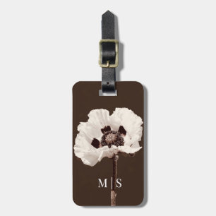 Mit Monogramm Schöne Wildblume White Montana Gepäckanhänger