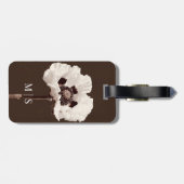 Mit Monogramm Schöne Wildblume White Montana Gepäckanhänger (Rückseite horizontal)